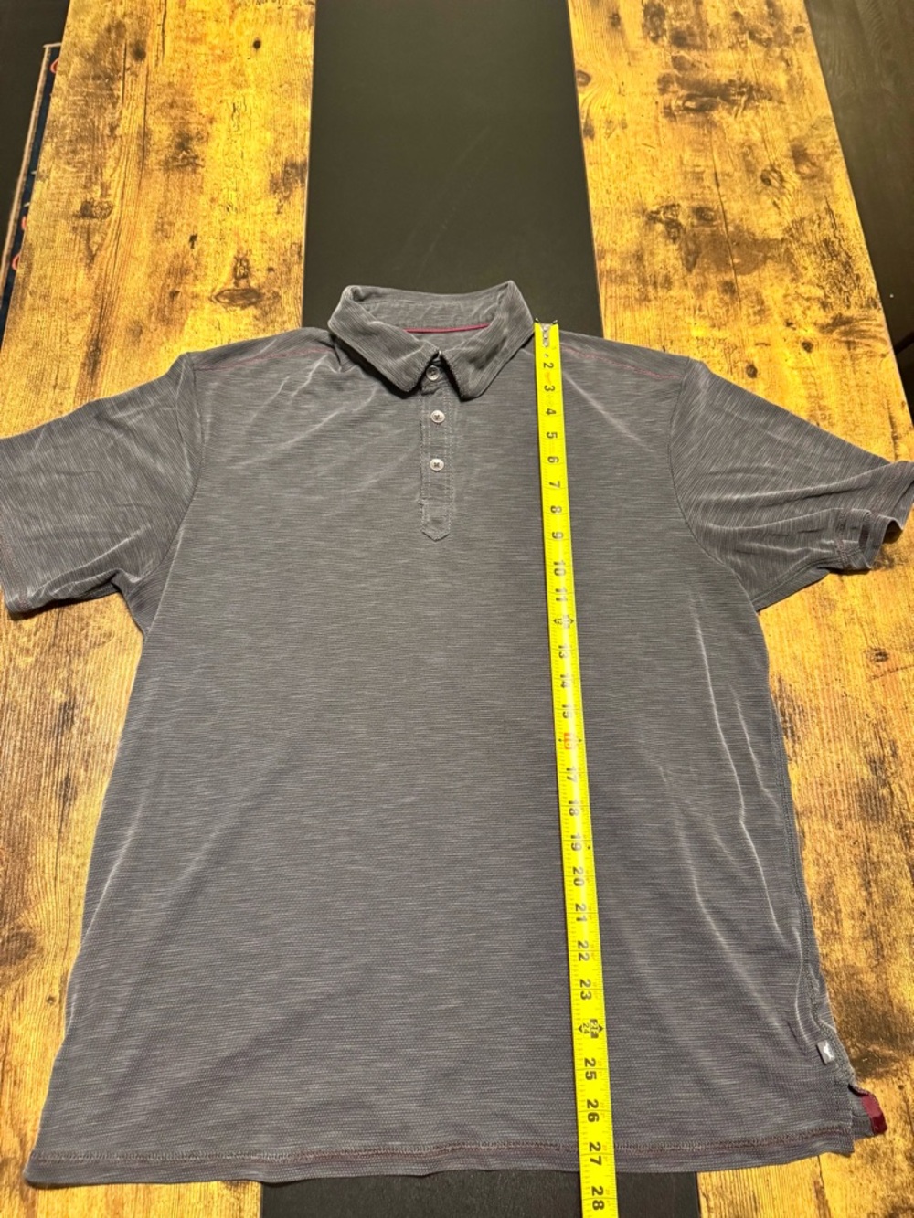 Tommy Bahama Gray Textured Polo Shirt Mens Large Casual Island Style - Picture 6 of 6